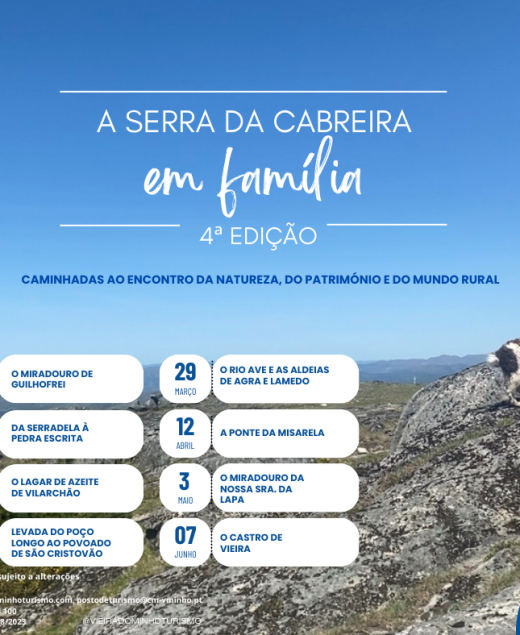 Ciclo de caminhadas gratuitas arranca a 26 de outubro em Vieira do Minho