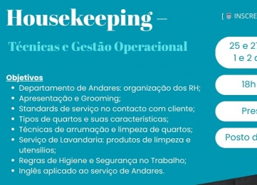 Vieira do Minho promove formação “Housekeeping – Técnicas e Gestão Operacional”