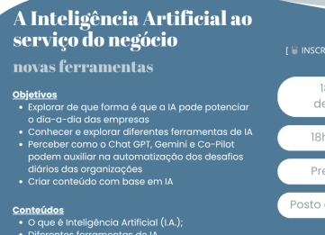 Vieira do Minho promove formação sobre Inteligência Artificial aplicada aos negócios turísticos