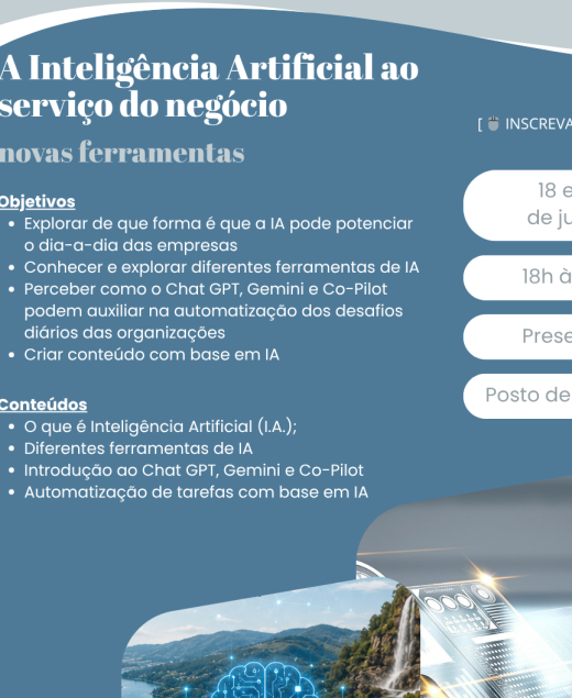 Vieira do Minho promove formação sobre Inteligência Artificial aplicada aos negócios turísticos